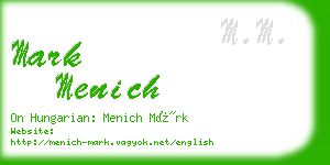 mark menich business card